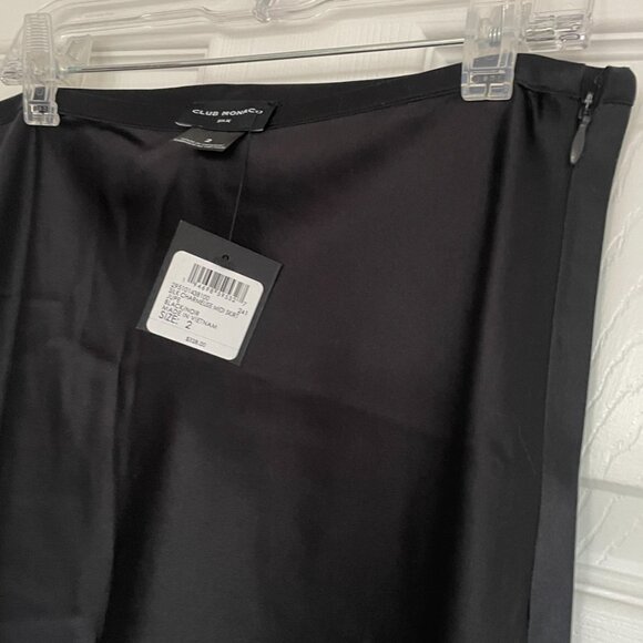 NWT Club Monaco 100%  Silk Charmeuse Midi Slip Skirt - Picture 8 of 8